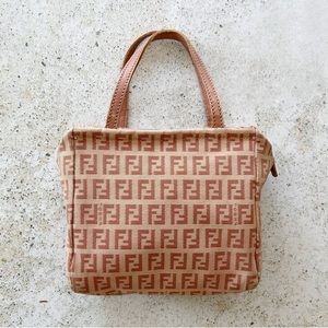 🪷 FENDI Zucchino Bag Purse Tote Clutch